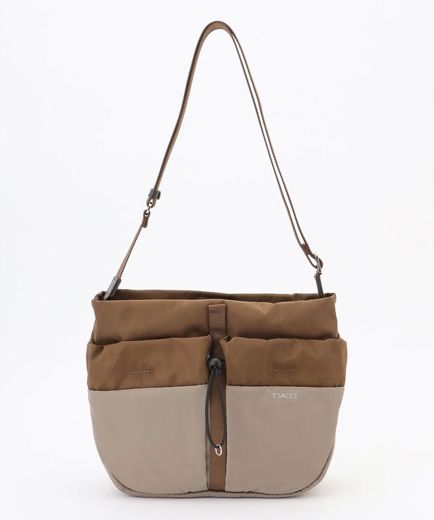 Y'SACCS ドローストリング コンビカラーショルダー チョコ