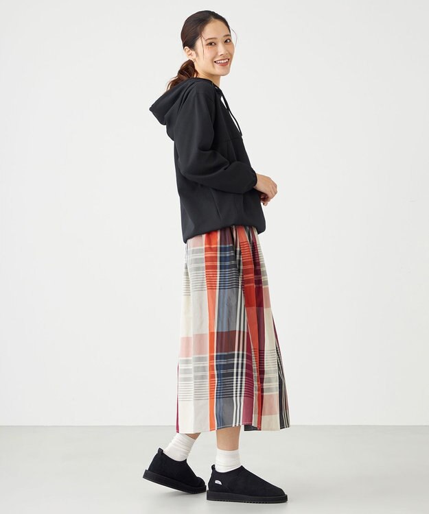 SHARE PARK LADIES 【UVカット・吸水速乾・ストレッチ・軽量・アンチピリング 】ダンボールフードパーカー（S・Mサイズ） ブラック系