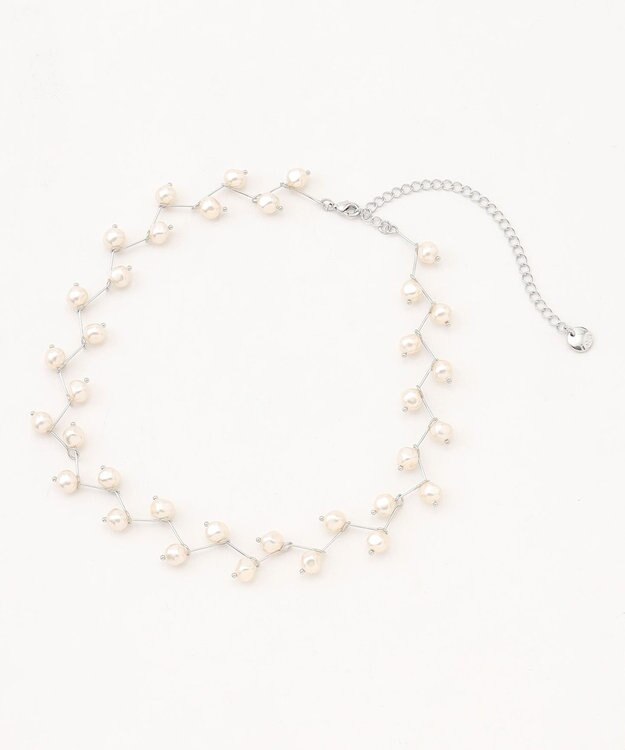 ICB パールショートネックレス シルバー系