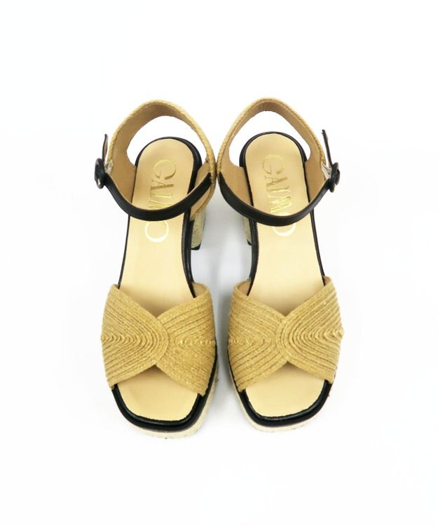 gaimo 【GAIMO/ガイモ】ラフィアクロスサンダル/MARIEVA ベージュ