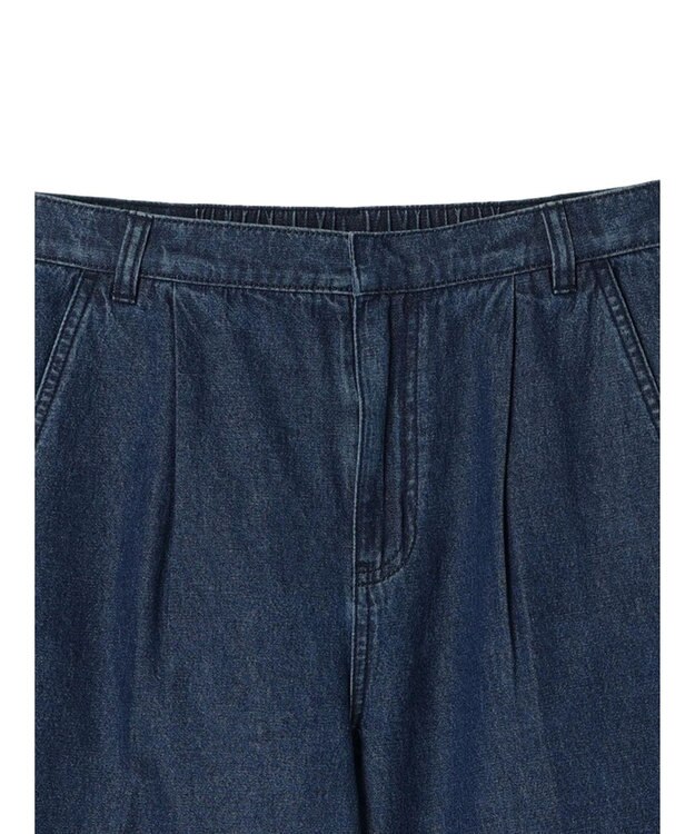 Green Parks ストレートタックデニムパンツ Blue