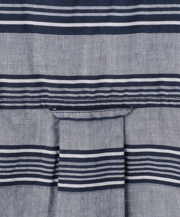 JOSEPH ABBOUD MOUNTAIN 【SPACE／UNISEX】七分袖 ランダムボーダー シャツ ネイビー系2