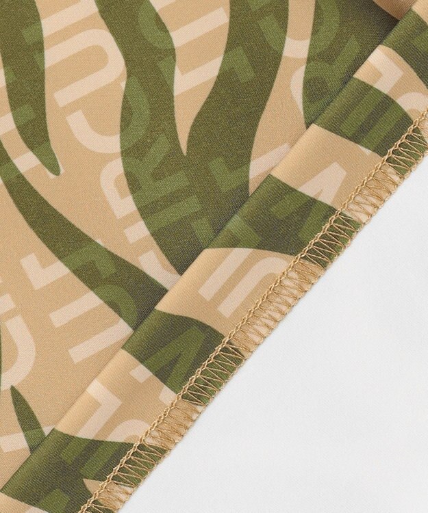 PW CIRCULUS 【UV遮蔽率99.5%  UVカット/速乾/ストレッチ】【MEN】ストライプカモフラ モックT ゴルフ カーキ系5