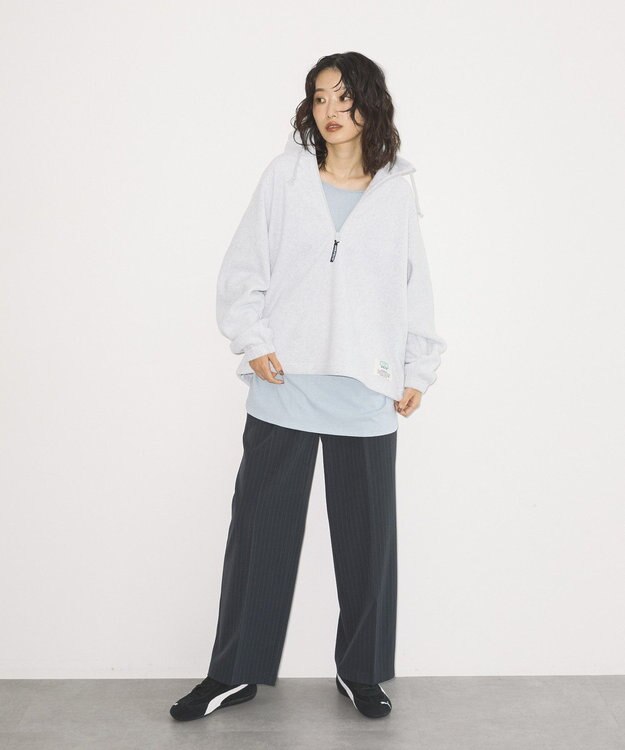 AMERICAN HOLIC Discus フリースハーフジッププルオーバー Oatmeal