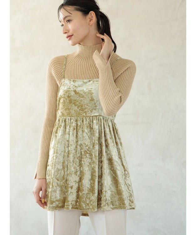 Green Parks ・ＥＬＥＮＣＡＲＥ　ＤＵＥクラッシュベロアキャミチュニック Yellow