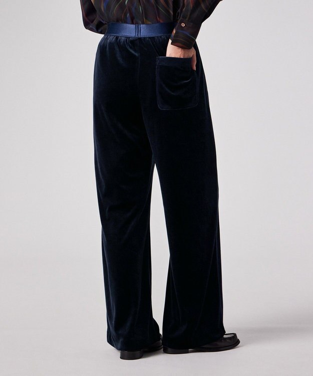 Paul Smith マットベロア ワイドパンツ ネイビー