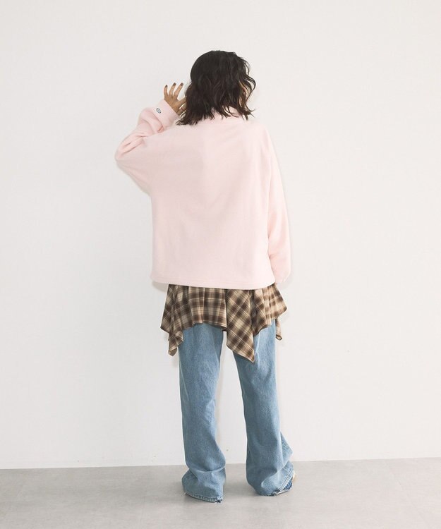 AMERICAN HOLIC Discus フリースハーフジッププルオーバー Pink