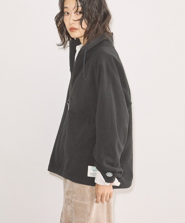 AMERICAN HOLIC Discus フリースハーフジッププルオーバー Black