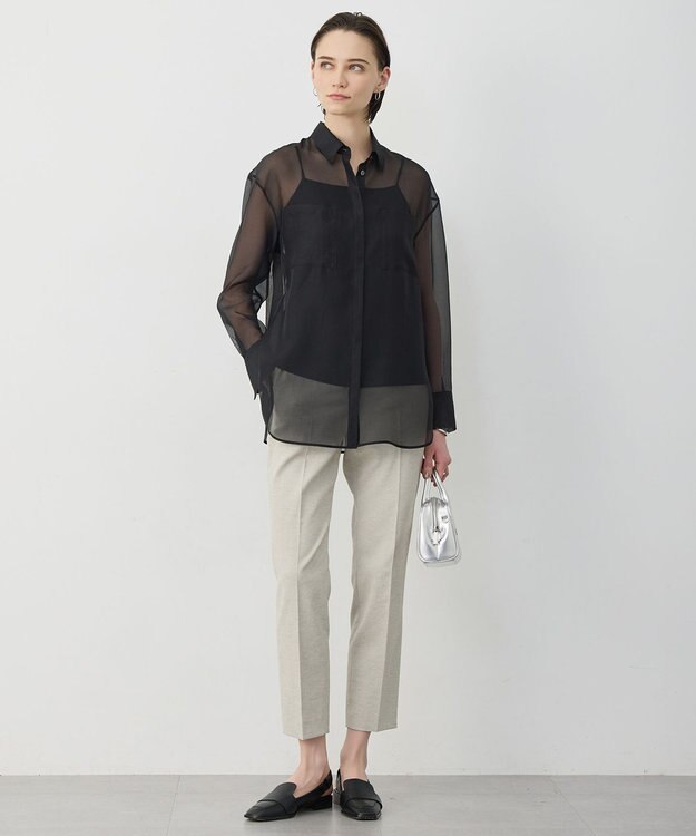 ICB 【先行予約】 ドライシアーオーガンジー シャツ ブラック