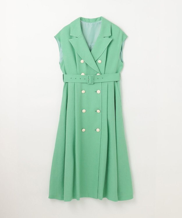GRACE CONTINENTAL テーラーフレアワンピース ライトグリーン