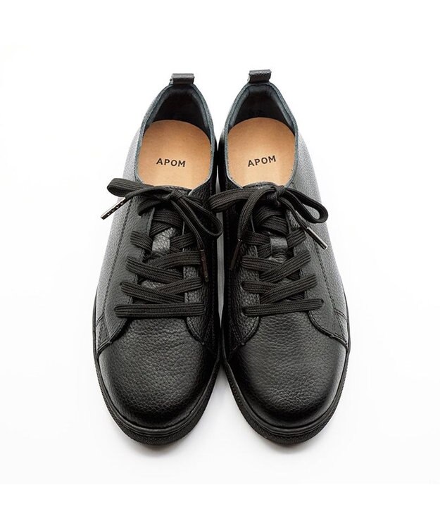 APOM アンライニングレースアップスニーカー30 ブラックB