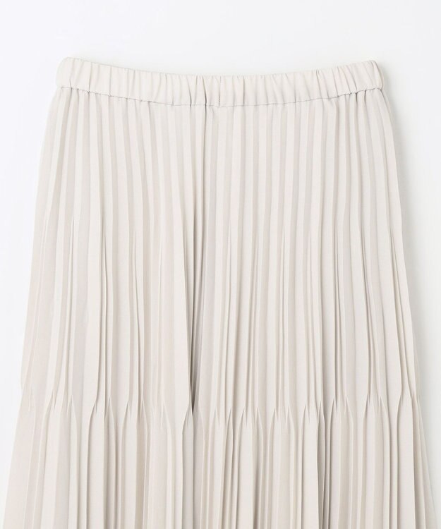 ANY L 【ウエストゴム】2段プリーツスカート ベージュ