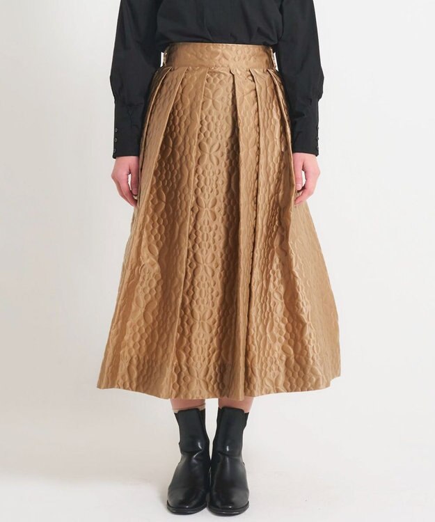 muuc 【土の凹凸を表現したナイロン素材】テレイン スカート ベージュ