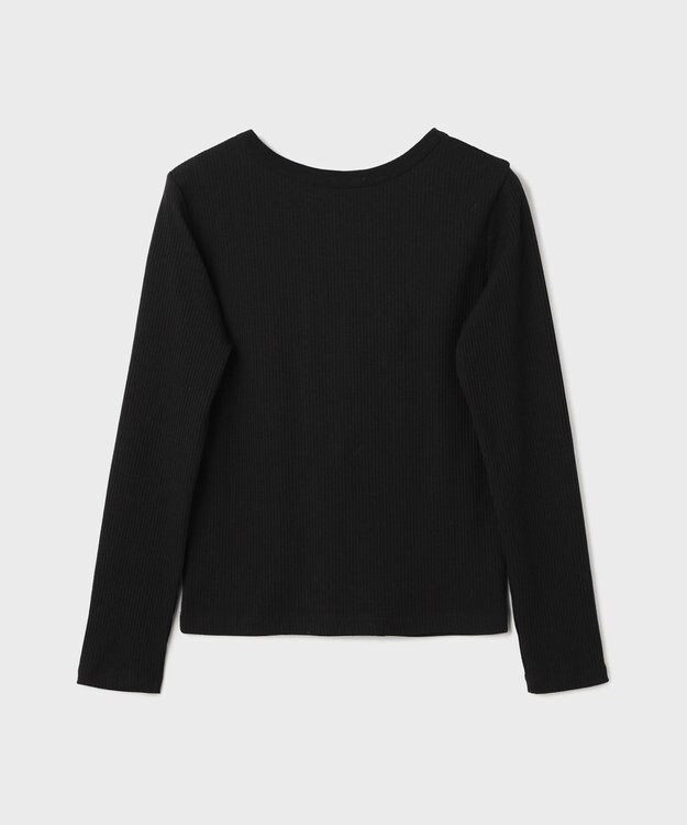 GRACE CONTINENTAL ヘンリーネックカットトップ ブラック