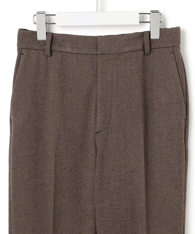 23区 L 【洗える】フランネル2WAY テーパード パンツ ダークブラウン系