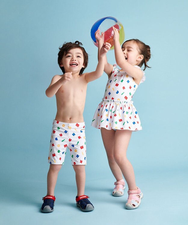 MIKI HOUSE HOT BISCUITS 【ミキハウス】【70-130cm】ワンピース水着 マルチカラー