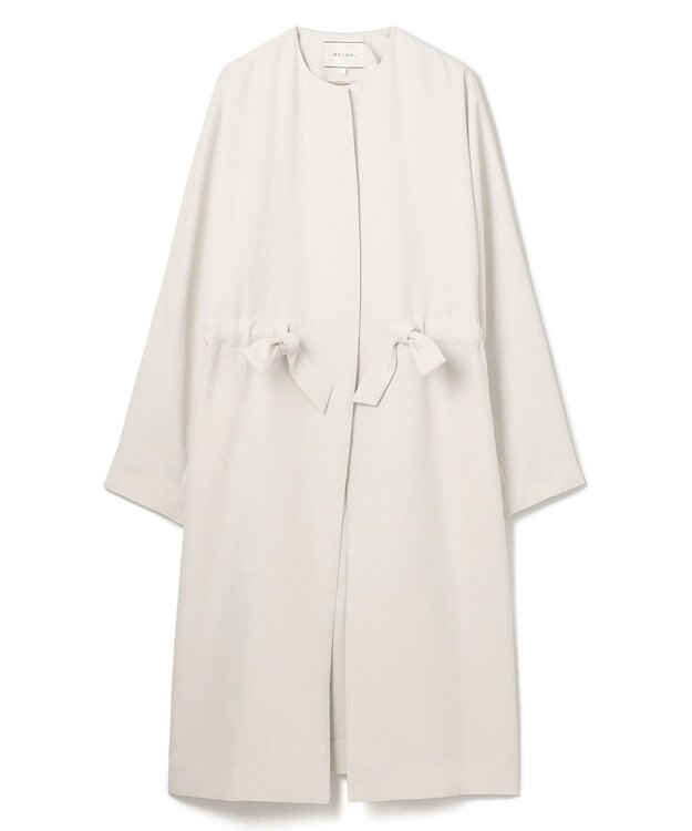 BEIGE， 【洗える】PORDIC / ノーカラードルマンロングコート Ecru