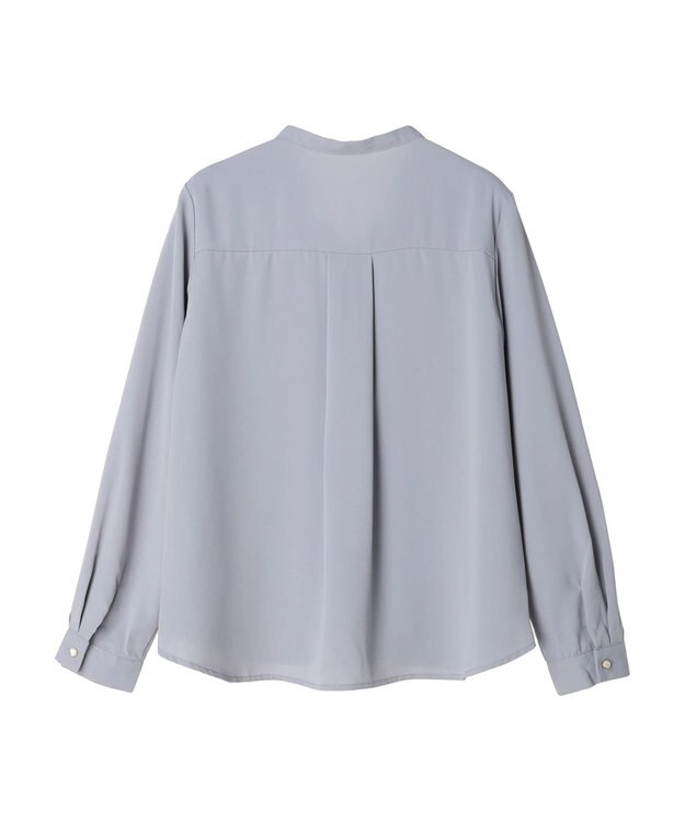 earth music&ecology タックブラウス Grayish Blue