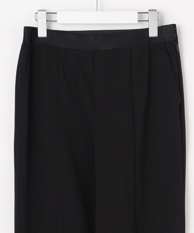 自由区 L 【17号サイズまで展開・SHIHOさん着用】ジョーゼットニット パンツ ブラック