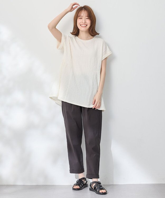 ANY L フクレジャージチュニック オフ