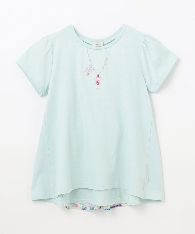 ANY KIDS 接触冷感 しろくま バックシャン Tシャツ ミント×フルーツ