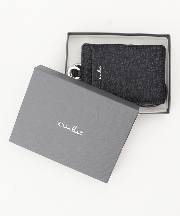 airlist 【本革・バイカラー】リール付きパスケース　Stella　ステラ ネイビー×スカイ