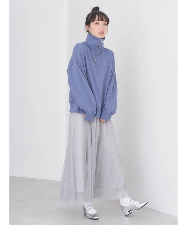 earth music&ecology チュールスカート Gray