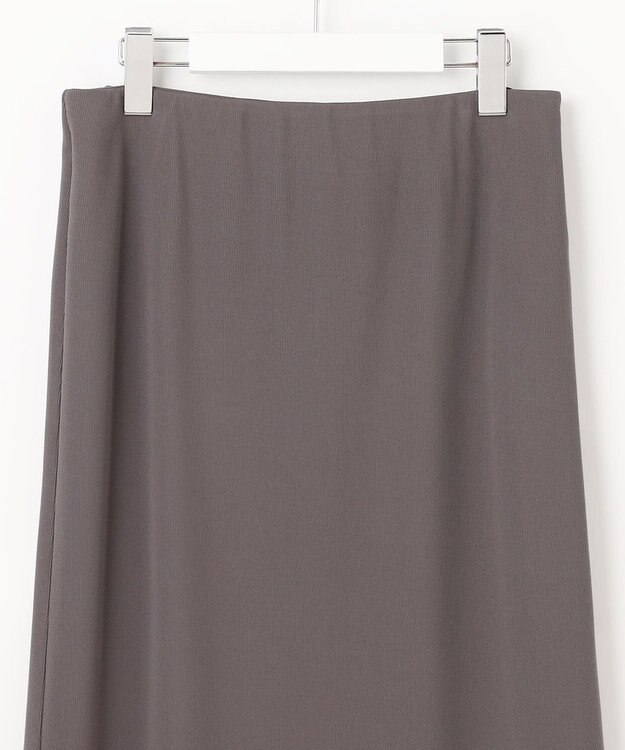 J.PRESS LADIES S 【洗える】ストレッチリブフェイス スカート スレート系