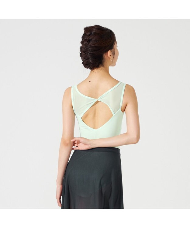 Chacott ノースリーブレオタード アイスグリーン