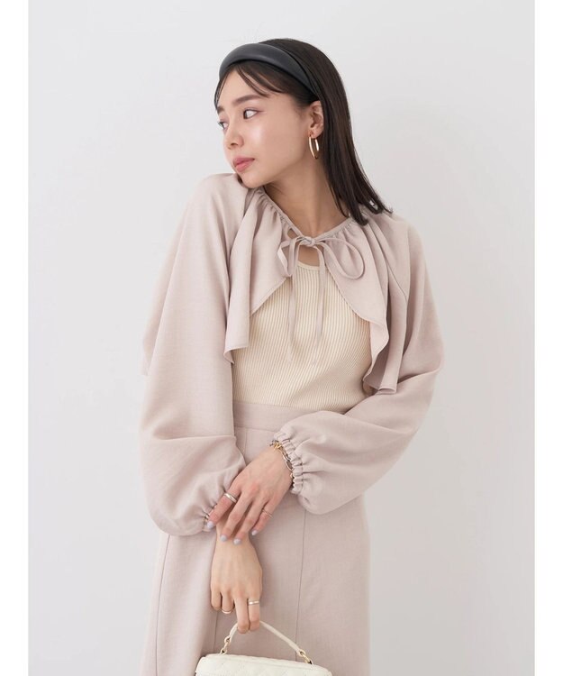 earth music&ecology ラッフルボレロ Light Beige