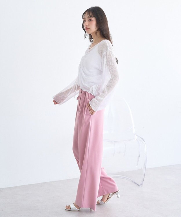 earth music&ecology フロントドロストシアープルオーバー Off White