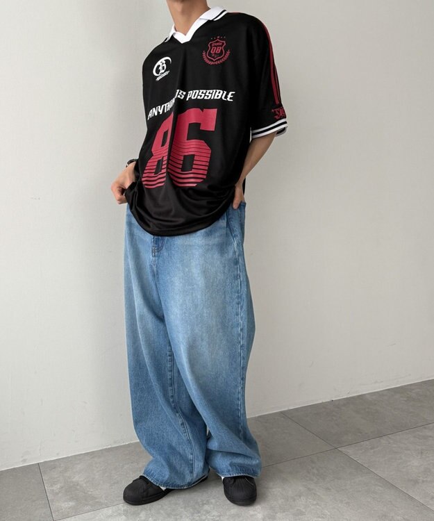 WEGO ナンバリングサッカーT（SS） ブラック