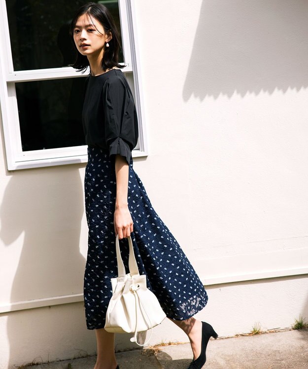 組曲 ディヴェールプリント スカート ネイビー系5