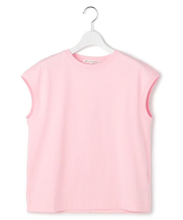 23区 シルキータッチ フレンチスリーブ Tシャツ ピンク系