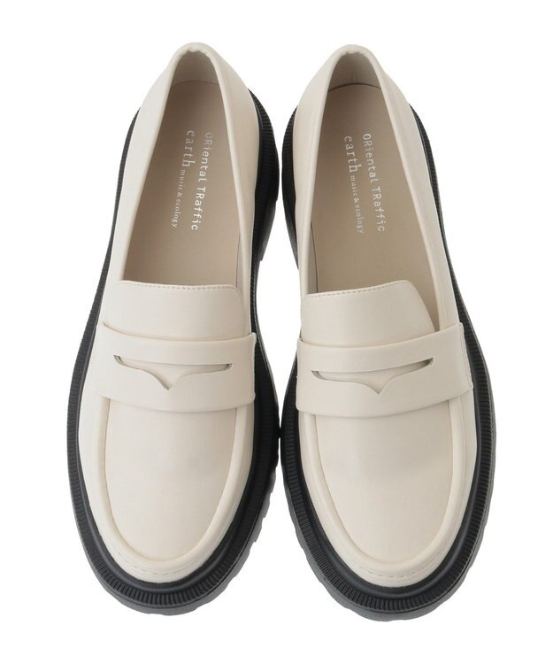 earth music&ecology ＯＲｉｅｎｔａｌ　ＴＲａｆｆｉｃ　厚底ローファー Brown