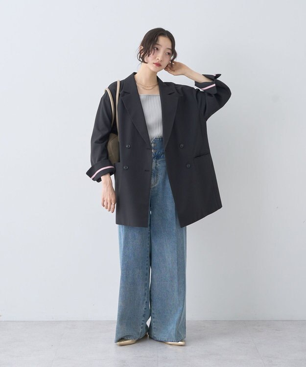 earth music&ecology 【セットアップ可】BIGジャケット Black