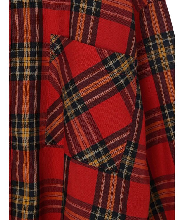 AMERICAN HOLIC イージーケアチェックシャツ Check RED