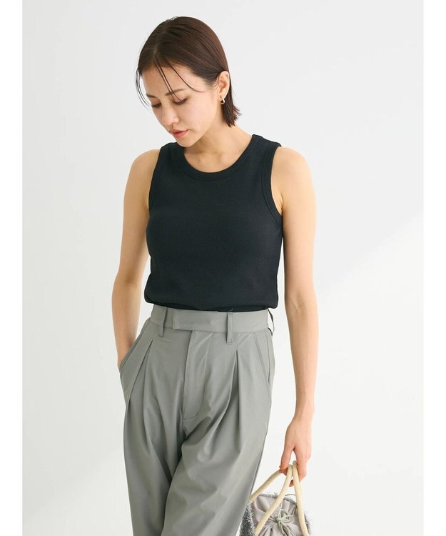 Green Parks ・ＳＵＧＡＲ　ＳＰＯＯＮリブタンクトップ（パット付） Light Gray