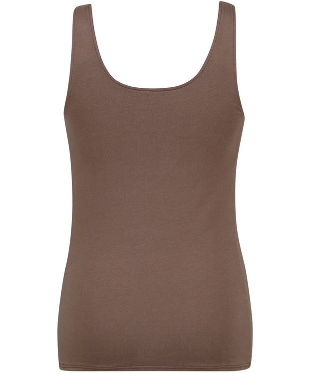 Wing カップ付きタンクトップ 綿混(身生地部) ラク きれいなバストシルエット 【シンクロブラトップ 綿混タイプ】 ブラトップ ET1132 ウイング／ワコール ブラウン