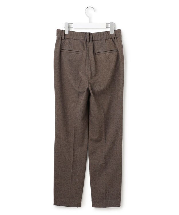 23区 L 【洗える】フランネル2WAY テーパード パンツ ダークブラウン系