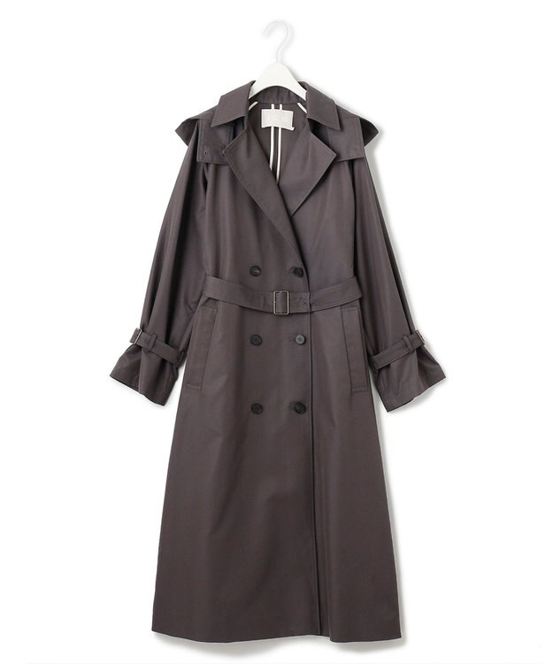 ICB TCシャンブレーツイル 2WAYトレンチコート チャコール系