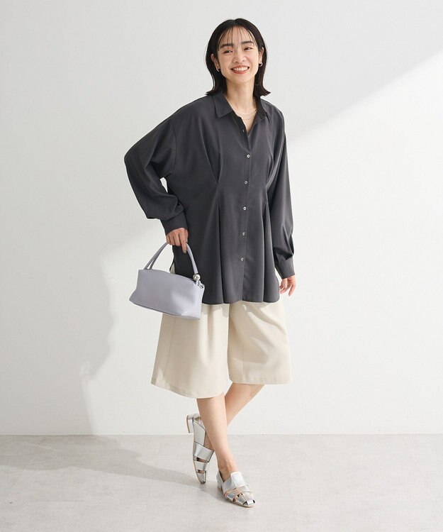 Green Parks ウエストタックシャツチュニック Charcoal Gray