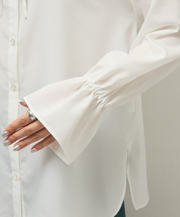 Green Parks フリルカラーインナーシャツ Off White