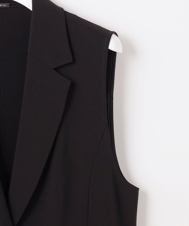 ANY SIS L セレモニーダブルクロス ジレ ブラック