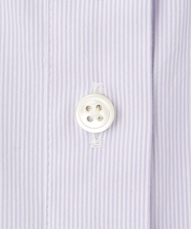 J.PRESS LADIES L 【洗える】 BEZ VEGA フリル ストライプ ブラウス ふじ色系1