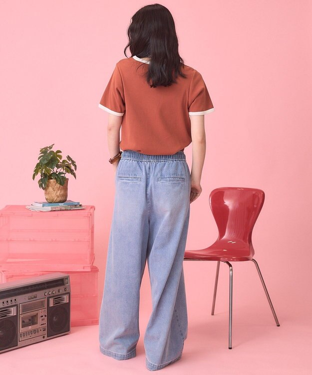 AMERICAN HOLIC 【PENNEY'S】配色リンガーTシャツ Orange