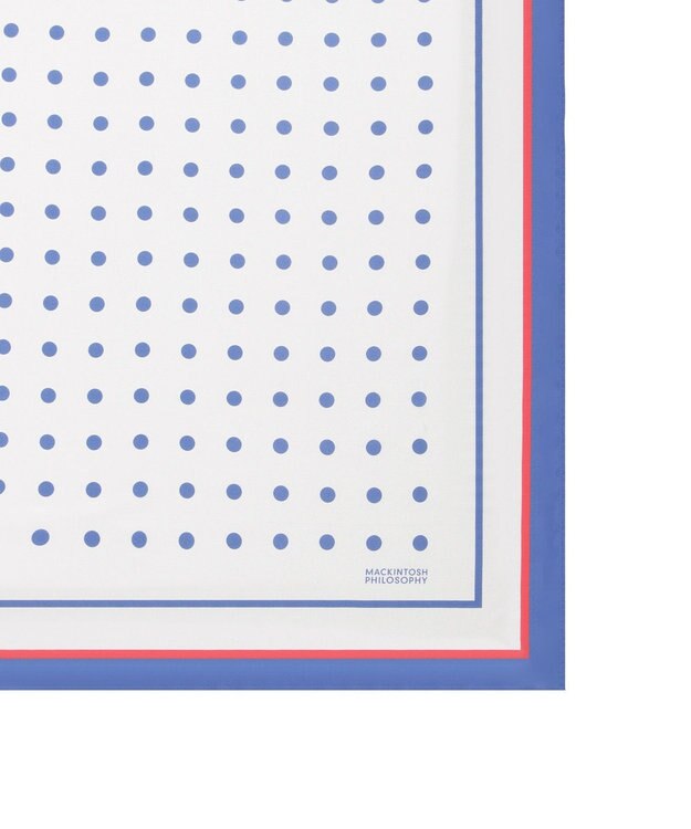 MOONBAT 【シルク100%】MACKINTOSH PHILOSOPHY(マッキントッシュ フィロソフィー）ドット シルクプリントスカーフ 日本製 68cm×68cm UV対策 オフホワイト