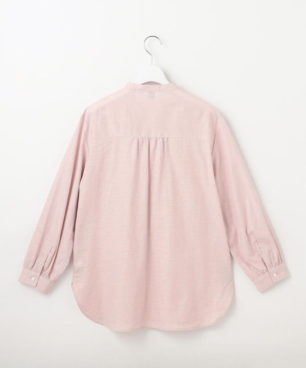 J.PRESS LADIES 【洗える】BEZピンチェック ピンタック ブラウス ローズピンク系3