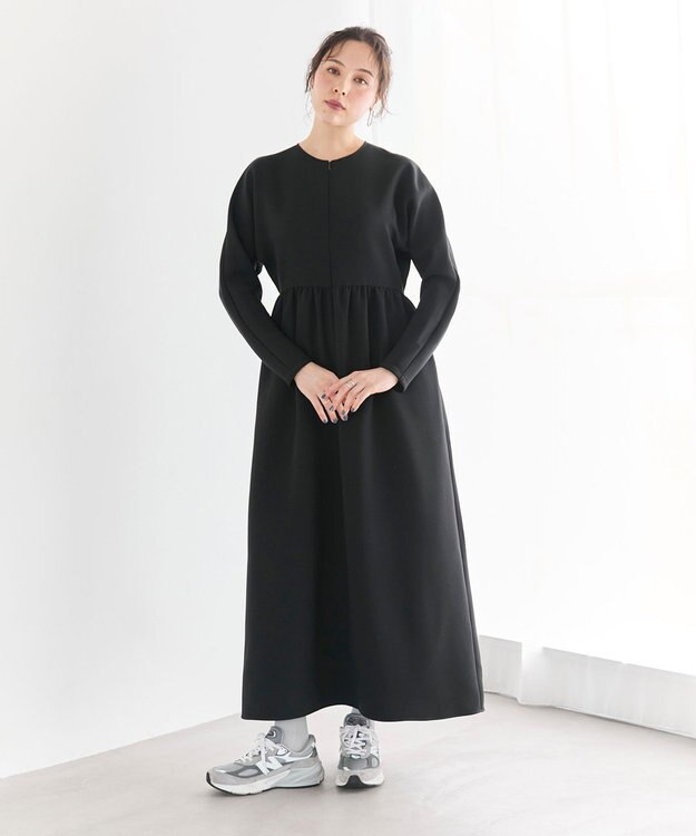 #Newans 【洗濯機可】オールシーンジップドレス ブラック