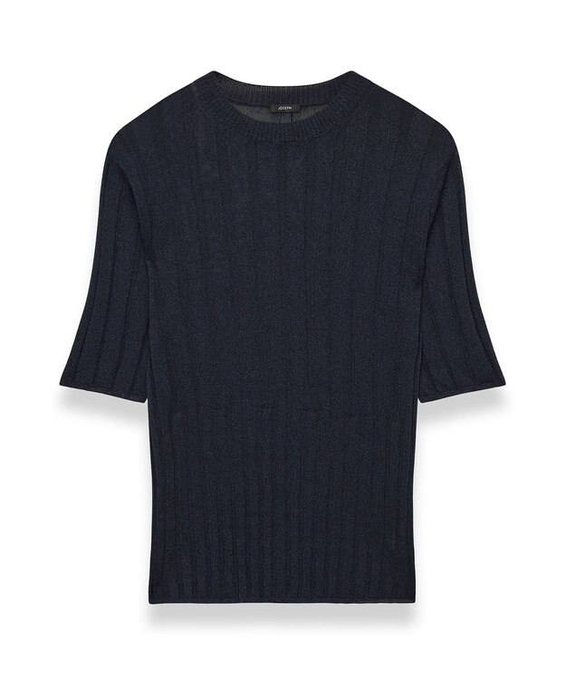JOSEPH 【洗える】クリスピーレーヨン　ニットTシャツ Navy